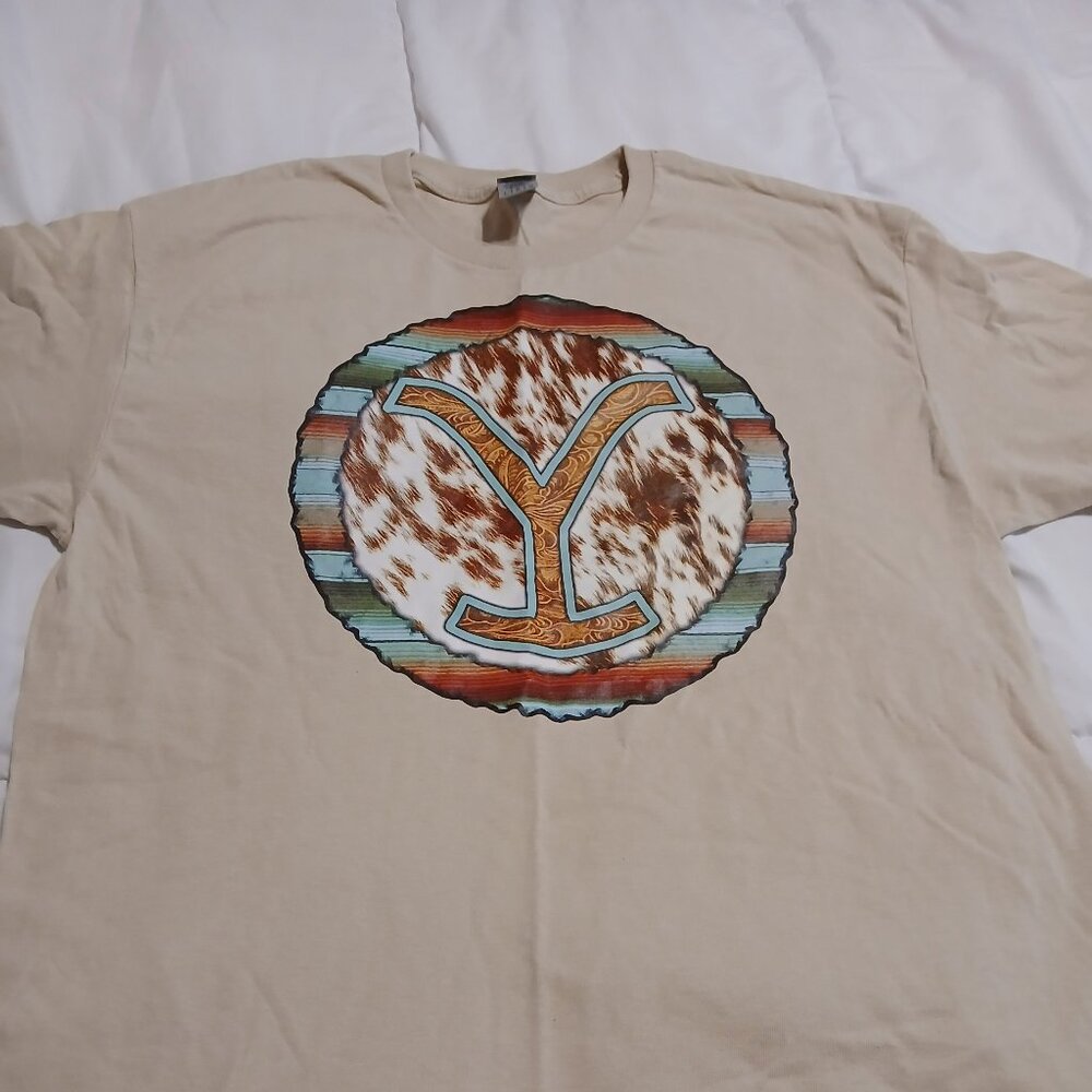 Paramount Yellowstone Dutton Ranch Y Logo Western T Shirt
